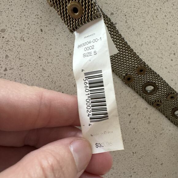 Gap Women Small Brass Tone Metal Belt NWT - Picture 5 of 5